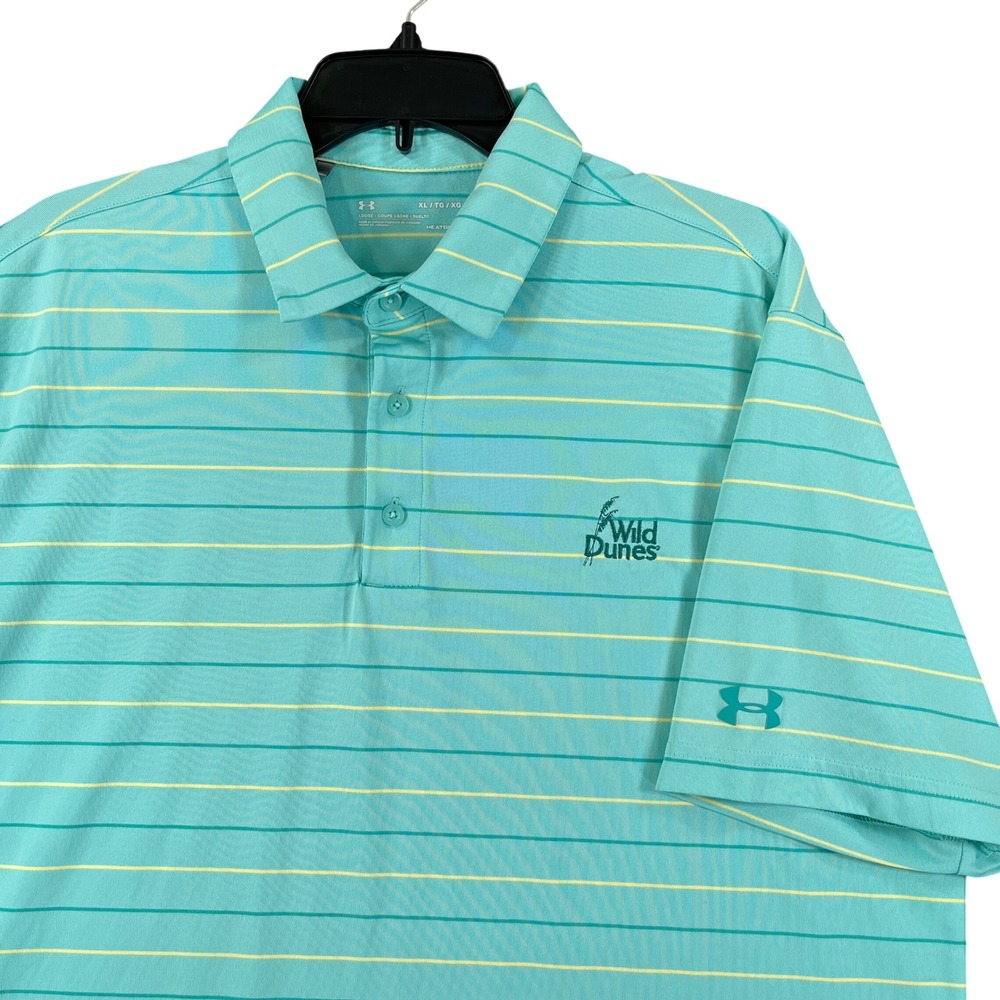 Wild Dunes Under Armour Performance Golf Polo Shirt Mens XL Loose Fit HeatGear